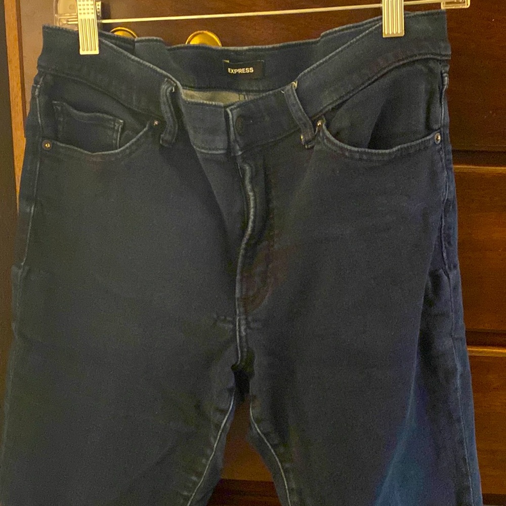 Express woman’s jeans midrise skinny colt- dark blue